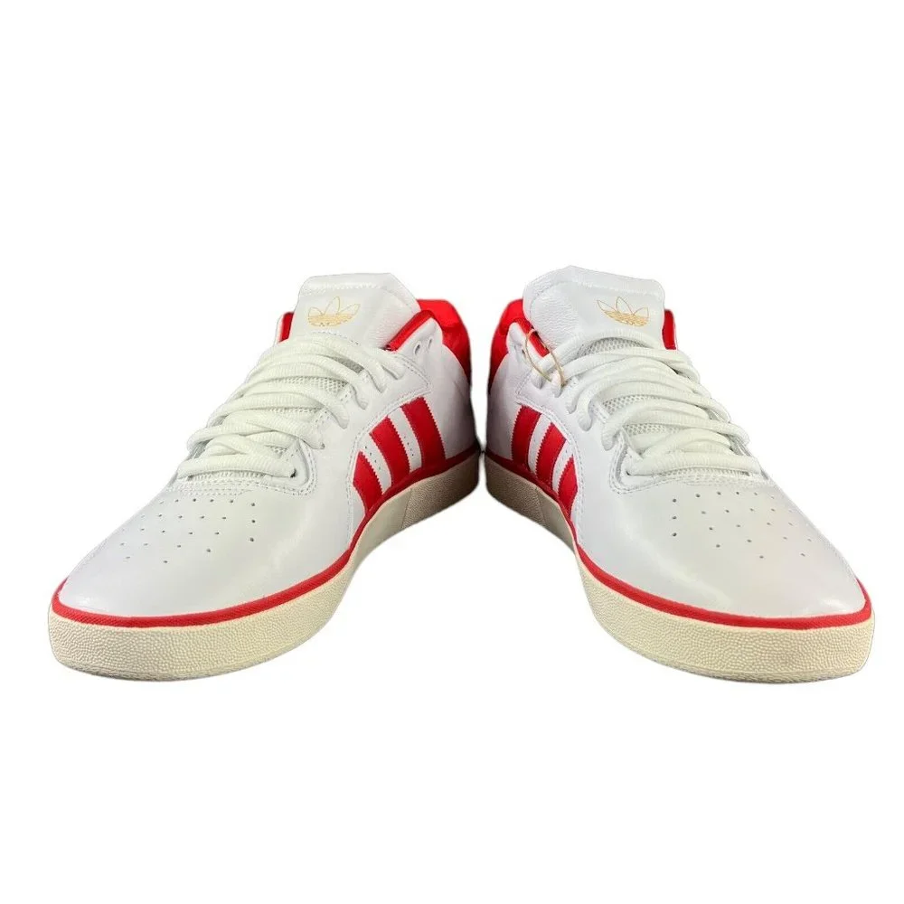 Adidas Men's Tyshawn Cloud White Scarlet Shoes GW4897 Sizes 9 - 12